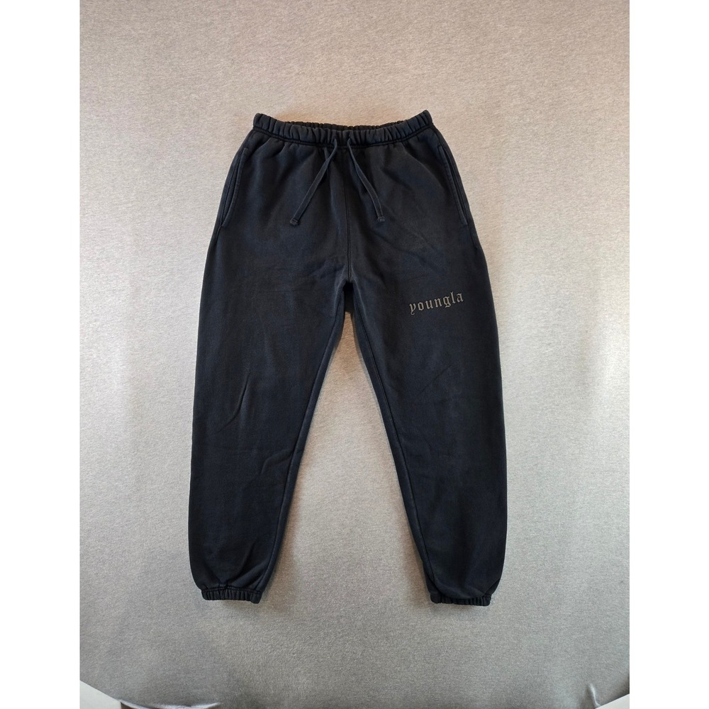 YoungLA Cloud 9 Joggers Mens Large Black Athletic Sweatpants 266 Logo Relaxed